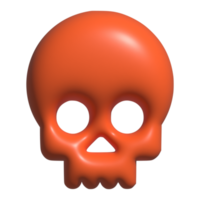 3d icon of skull bone png