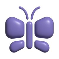 3d icon of butterfly png