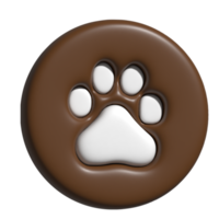 3d icon of paw png