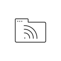 Folder wi-fi vector icon