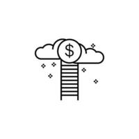 Incentive cloud dollar motivation vector icon
