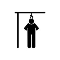 Man dead hang kill suicide vector icon