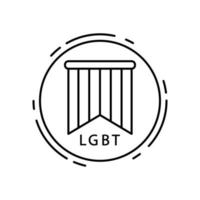 bandera, lgbt vector icono