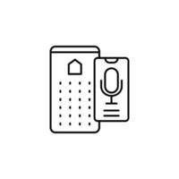 Echo dot, smartphone, microphone vector icon