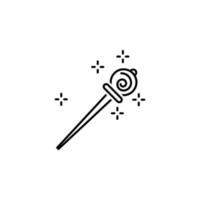 Magic wand vector icon