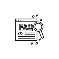 Faq, seo, web, answer vector icon