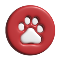 3d icon of paw png