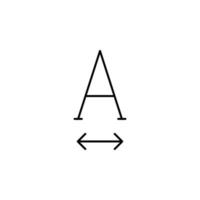 format, height, line vector icon