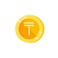 Tenge, coin, money color vector icon