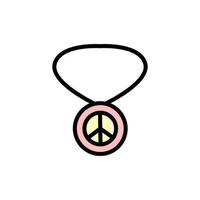 Necklace, peace vector icon