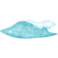 acquerello oceano onde, onda, onda illustrazione, oceano illustrazione png