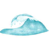 acquerello oceano onde, onda, onda illustrazione, oceano illustrazione png