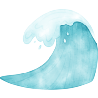 acquerello oceano onde, onda, onda illustrazione, oceano illustrazione png