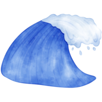 acquerello oceano onde, onda, onda illustrazione, oceano illustrazione png