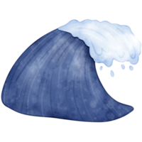 acquerello oceano onde, onda, onda illustrazione, oceano illustrazione png