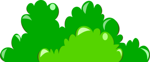 buisson dessin animé. plat buisson png