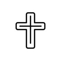 Cross Christianity vector icon