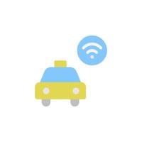 Taxi, Wifi vector icono