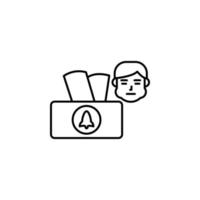 Tissue box, allergic vector icon