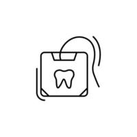 Floss tooth vector icon