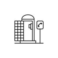 Phone booth, phone sign vector icon