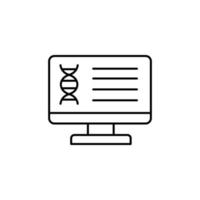 DNA, monitor vector icon
