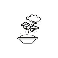 China tree, China culture vector icon