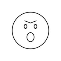 Angry, emotions vector icon