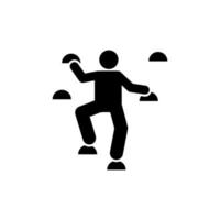 Man climbing adventure vector icon