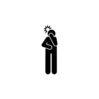 Stomach ache, problem vector icon