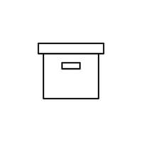 Box closed vector icon