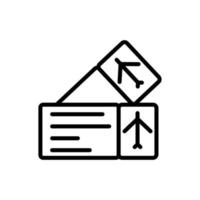 Ticket, airplane vector icon