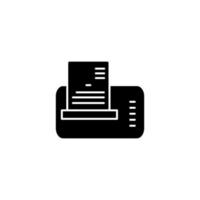 Fax machine paper vector icon