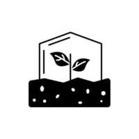 Greenhouse soil vector icon