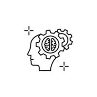 Brain head vector icon