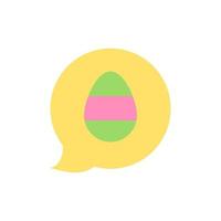 Chat egg color vector icon