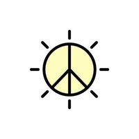 Sun, peace vector icon