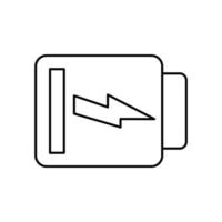 Low battery, charging vector icon