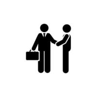 Job, meeting, businessman vector icon