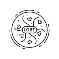 Fireworks, lgbt vector icon