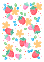 Colorful Strawberries Background and Phone Wallpaper png
