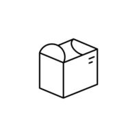 Box opened vector icon