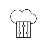 Cloud computing, settings, SEO vector icon