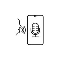 Recorder mobile assistant vector icon