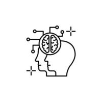 Brains heads vector icon