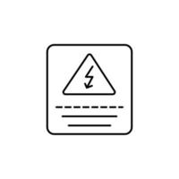 Sign, high voltage vector icon