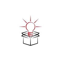 think outside the box 2 colored line vector icon