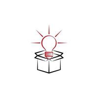 think outside the box 2 colored line vector icon