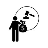 Investor, court vector icon