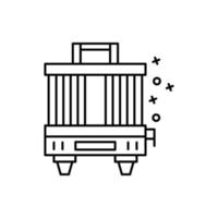 Portable grill bbq gas portable vector icon